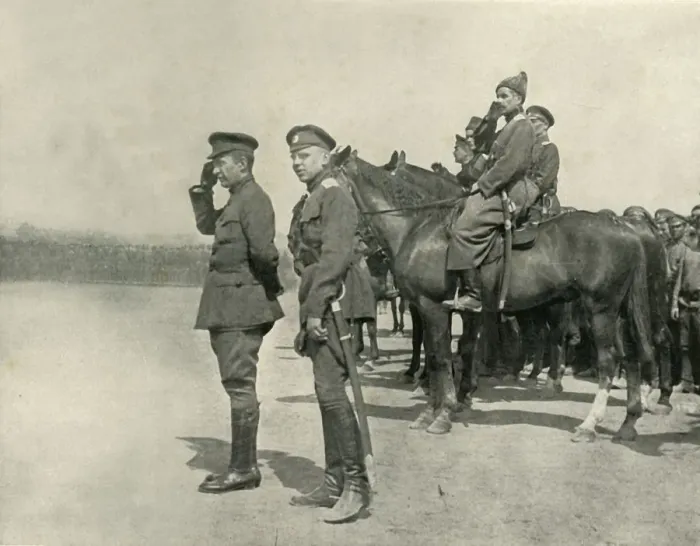 Framed Print : M. Kerensky Saluting The Troops, July 1917, (1919). Creator: Unknown Framed Print : M. Kerensky Saluting The Troops, July 1917, (1919). Creator: Unknown