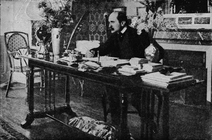 Framed Print : M. Rostand in his Library, c1902, (1903) Framed Print : M. Rostand in his Library, c1902, (1903)