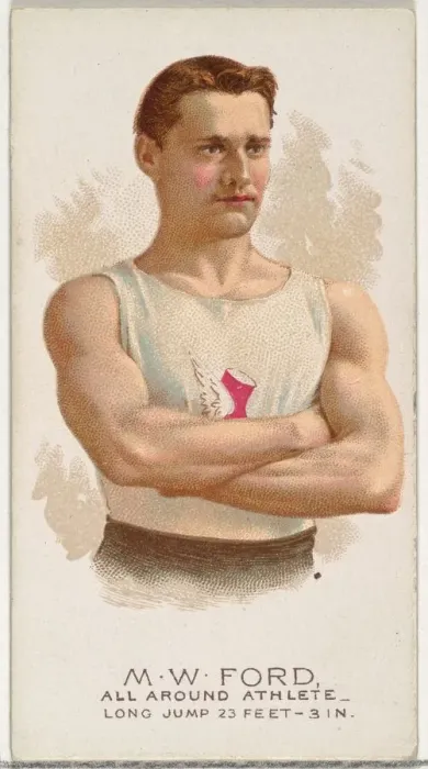 Framed Print : M. W. Ford, All Around Athlete, from Worlds Champions, Series 2 (N29) for Allen & Framed Print : M. W. Ford, All Around Athlete, from Worlds Champions, Series 2 (N29) for Allen &