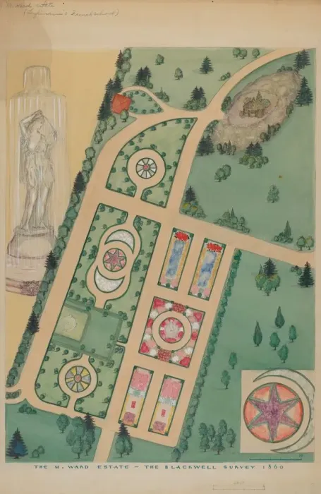 Framed Print : M. Ward Estate, c. 1936. Creator: Virginia Richards Framed Print : M. Ward Estate, c. 1936. Creator: Virginia Richards