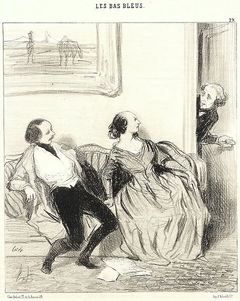 Ma bonne amie, puis-je entrer!... 1844. Creator: Honore Daumier