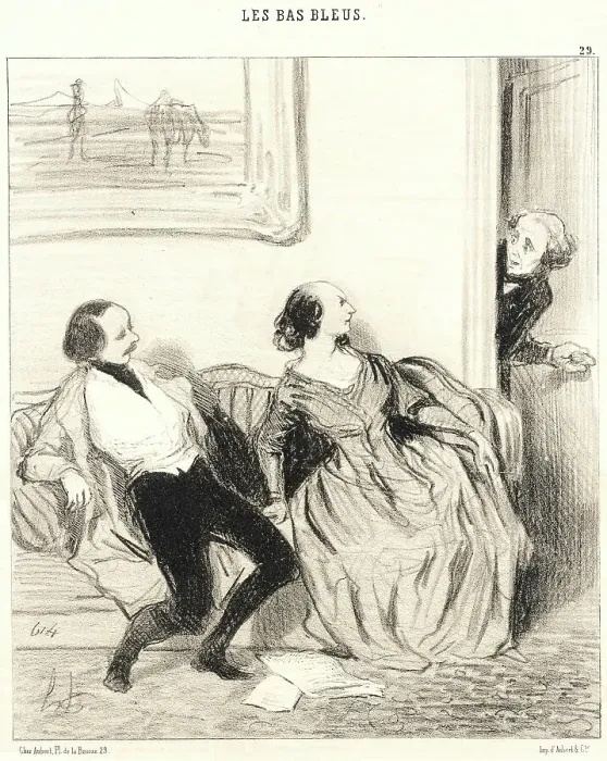 Framed Print : Ma bonne amie, puis-je entrer!... 1844. Creator: Honore Daumier Framed Print : Ma bonne amie, puis-je entrer!... 1844. Creator: Honore Daumier