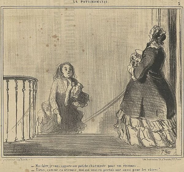 Ma chére, je vous apporte une potiche... 19th century. Creator: Honore Daumier