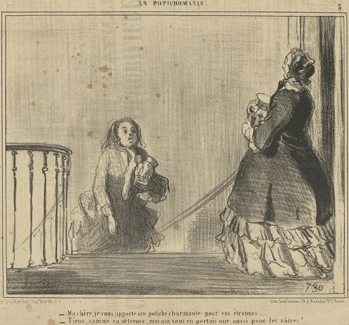 Framed Print : Ma chére, je vous apporte une potiche... 19th century. Creator: Honore Daumier Framed Print : Ma chére, je vous apporte une potiche... 19th century. Creator: Honore Daumier