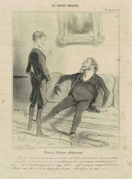 Framed Print : Macaire Hértier-Philantrope, 19th century. Creator: Honore Daumier Framed Print : Macaire Hértier-Philantrope, 19th century. Creator: Honore Daumier