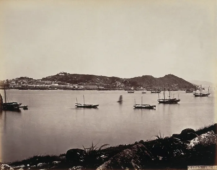 Framed Print : Macao Island: Macao Inner Harbour and adjacent Barra Fort, from the Island of Patera, c1873. Creator: William Pryor Floyd Framed Print : Macao Island: Macao Inner Harbour and adjacent Barra Fort, from the Island of Patera, c1873. Creator: William Pryor Floyd