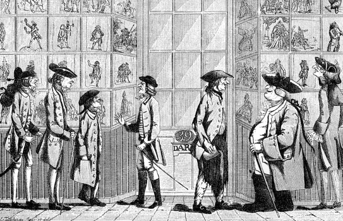 Framed Print : The Macaroni Print Shop, 1772 Framed Print : The Macaroni Print Shop, 1772