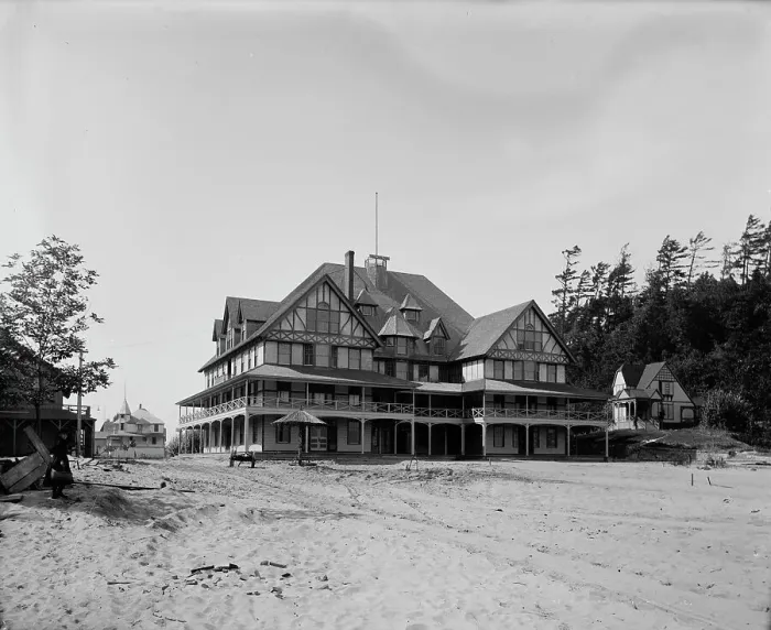 Framed Print : Macatawa Park Hotel, Macatawa Park, Mich. between 1890 and 1901. Creator: Unknown Framed Print : Macatawa Park Hotel, Macatawa Park, Mich. between 1890 and 1901. Creator: Unknown