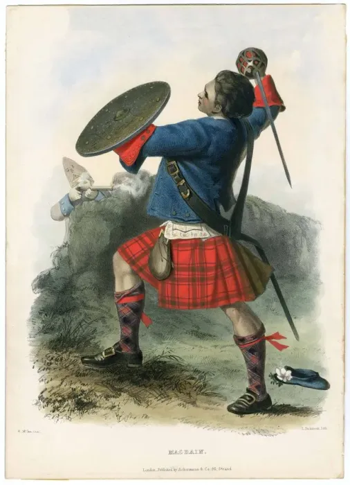 Framed Print : Macbain, from The Clans of the Scottish Highlands, pub. 1845 (colour lithograph) Framed Print : Macbain, from The Clans of the Scottish Highlands, pub. 1845 (colour lithograph)