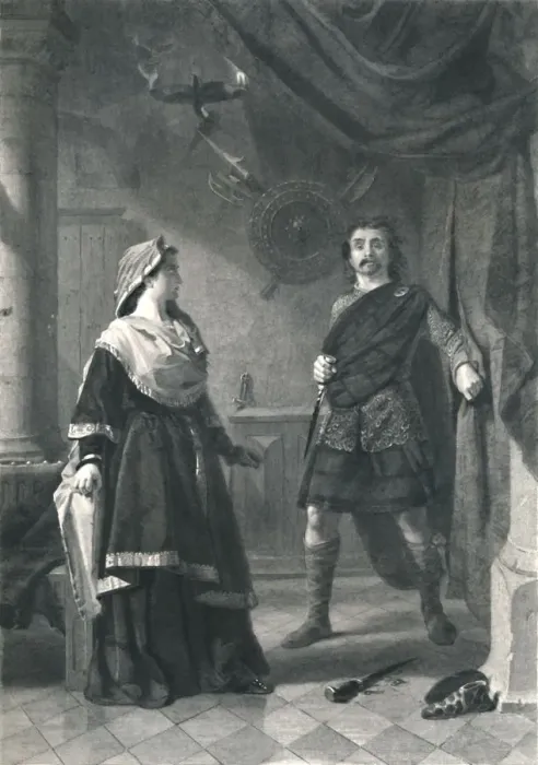Framed Print : Macbeth, c1870. Artists: Alexander Keith Johnston, Charles W Sharpe Framed Print : Macbeth, c1870. Artists: Alexander Keith Johnston, Charles W Sharpe
