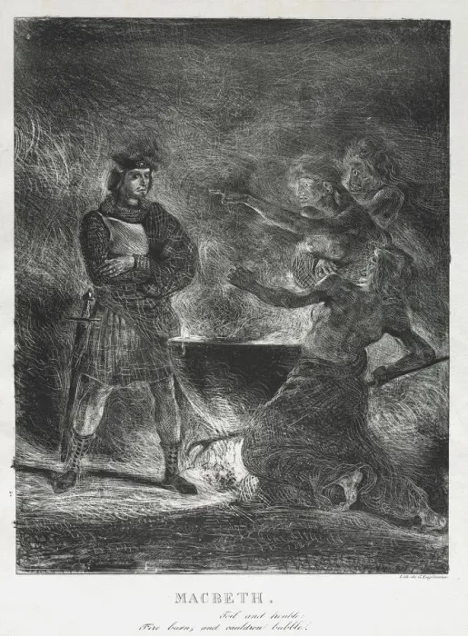 Framed Print : Macbeth Consulting the Witches, 1825. Creator: Eugene Delacroix (French, 1798-1863) Framed Print : Macbeth Consulting the Witches, 1825. Creator: Eugene Delacroix (French, 1798-1863)