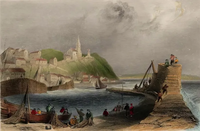 Framed Print : Macduff near Banff - View from East Side of Harbour, c1840. Creator: Unknown Framed Print : Macduff near Banff - View from East Side of Harbour, c1840. Creator: Unknown
