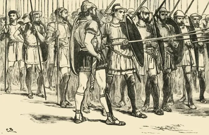 Framed Print : The Macedonian Phalanx, 1890. Creator: Unknown Framed Print : The Macedonian Phalanx, 1890. Creator: Unknown