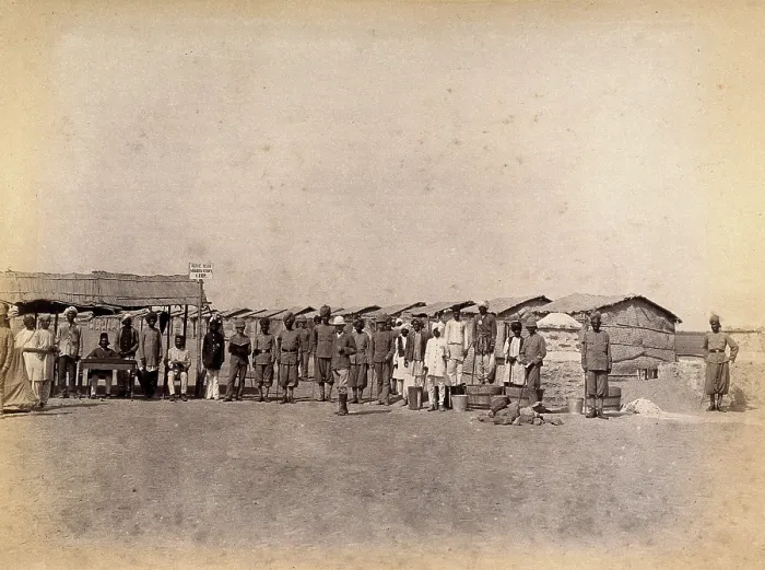 Framed Print : The Machi Meani camp, operated by the Karachi Plague Committee, India, 1897. Creator: Unknown Framed Print : The Machi Meani camp, operated by the Karachi Plague Committee, India, 1897. Creator: Unknown