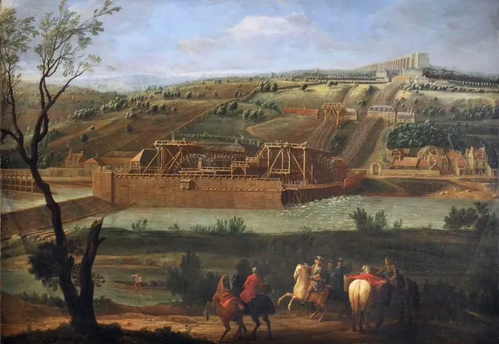 Framed Print : Machine of Marly and the Louveciennes Aqueduct, 1723 Framed Print : Machine of Marly and the Louveciennes Aqueduct, 1723