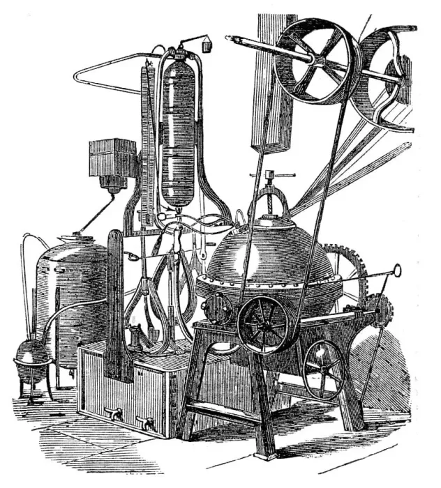 Framed Print : Machine for Raising Dough at Messrs. Carr and Co.'s Works, Carlisle, 1857. Creator: Unknown Framed Print : Machine for Raising Dough at Messrs. Carr and Co.'s Works, Carlisle, 1857. Creator: Unknown