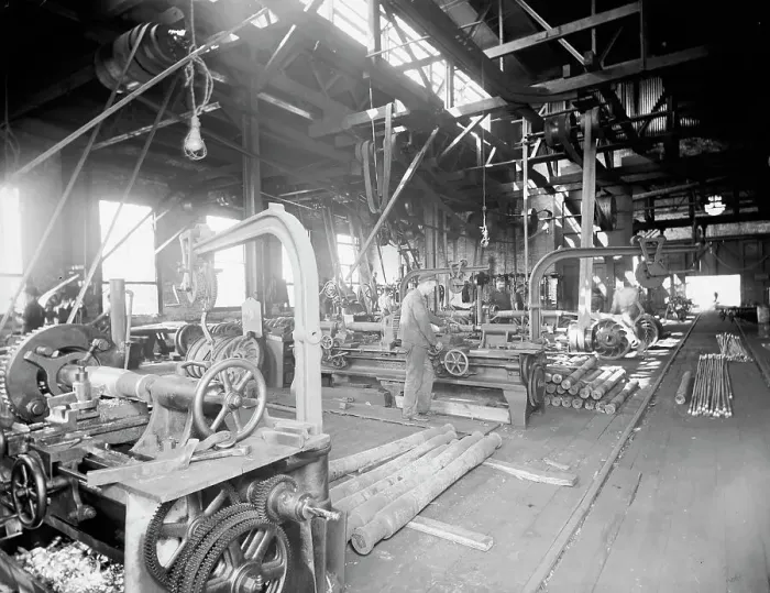 Framed Print : Machine shop, Merchants Despatch Transportation Co. [Company], between 1900 and 1905. Creator: Unknown