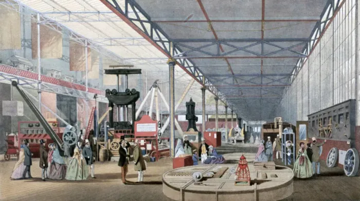Framed Print : Machinery Hall, Crystal Palace Exhibition, London, 1851 Framed Print : Machinery Hall, Crystal Palace Exhibition, London, 1851
