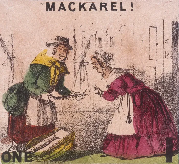 Framed Print : Mackarel!, Cries of London, c1840. Artist: TH Jones Framed Print : Mackarel!, Cries of London, c1840. Artist: TH Jones