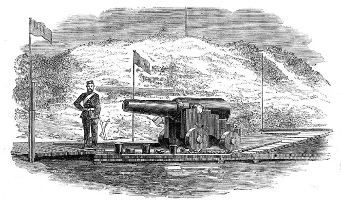 Framed Print : The Mackay Gun, 1864. Creator: Unknown Framed Print : The Mackay Gun, 1864. Creator: Unknown