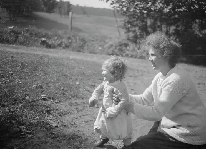 Framed Print : MacKaye, Percy, Mrs. and child, outdoors, 1927 Creator: Arnold Genthe Framed Print : MacKaye, Percy, Mrs. and child, outdoors, 1927 Creator: Arnold Genthe