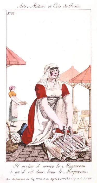 Framed Print : Mackerel seller, 1826 Framed Print : Mackerel seller, 1826