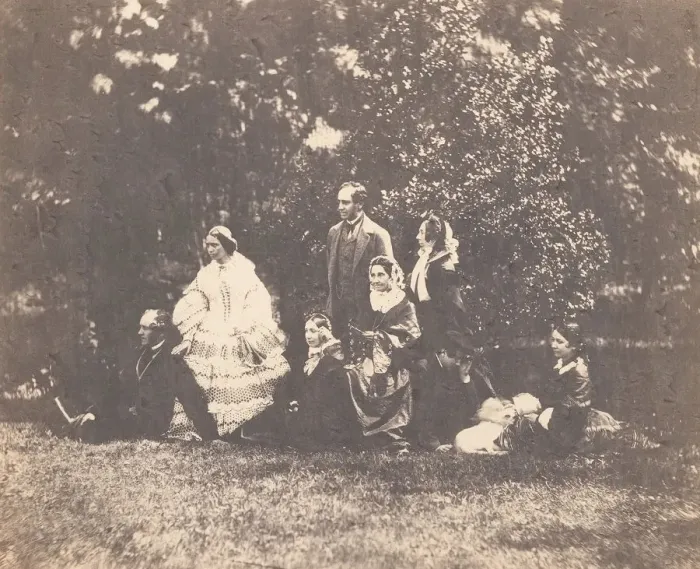 Framed Print : Macrae, Ross, and Warner Families Outdoors, ca. 1858. Creator: Horatio Ross Framed Print : Macrae, Ross, and Warner Families Outdoors, ca. 1858. Creator: Horatio Ross
