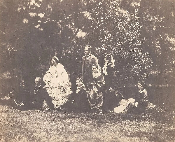 Macrae, Ross, and Warner Families Outdoors, ca. 1858. Creator: Horatio Ross