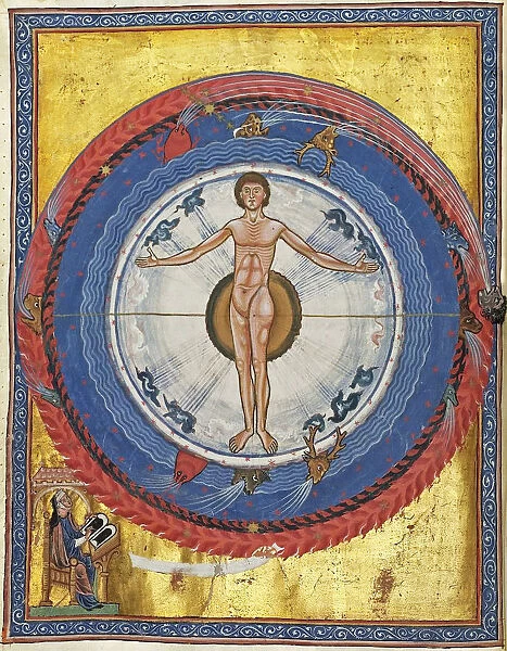 Macrocosm and Microcosm (Vision from Liber Divinorum Operum), ca 1220-1230