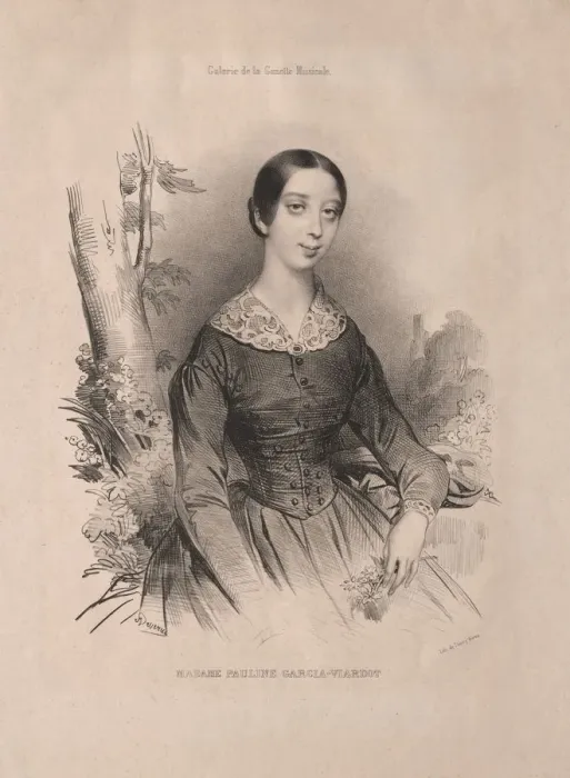 Framed Print : Madam Pauline Garcia-Viardot, 1840. Creator: Achille Deveria (French, 1800-1857) Framed Print : Madam Pauline Garcia-Viardot, 1840. Creator: Achille Deveria (French, 1800-1857)