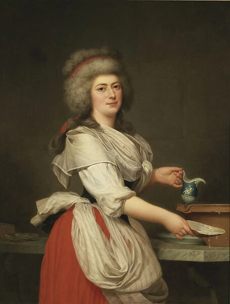 Madame Adelaide Aughie, friend of Queen Marie Antoinette, as a dairymaid at Trianon, 1787