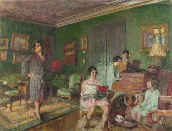 Framed Print : Madame Andre Wormser and her Children, 1927. Artist: Vuillard, Edouard (1868-1940) Framed Print : Madame Andre Wormser and her Children, 1927. Artist: Vuillard, Edouard (1868-1940)