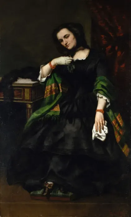 Framed Print : Madame Auguste Cuoq (Mathilde Desportes, 1827-1910), ca. 1852-57. Creator: Gustave Courbet Framed Print : Madame Auguste Cuoq (Mathilde Desportes, 1827-1910), ca. 1852-57. Creator: Gustave Courbet