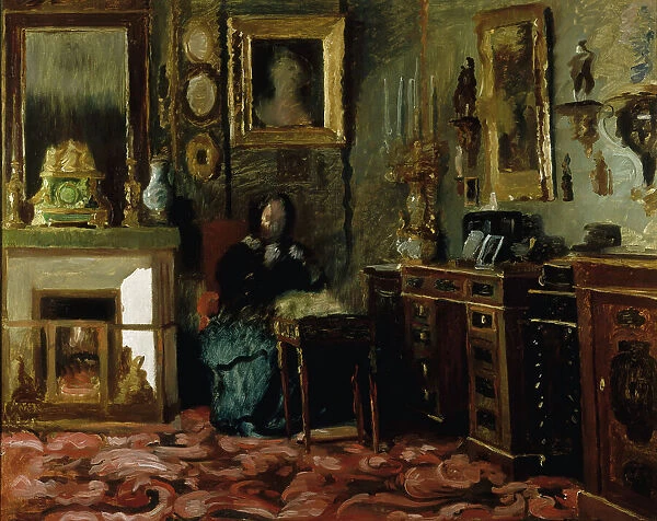Madame de Balzac's salon, rue Fortunee, between 1850 and 1880. Creator: Jean Gigoux