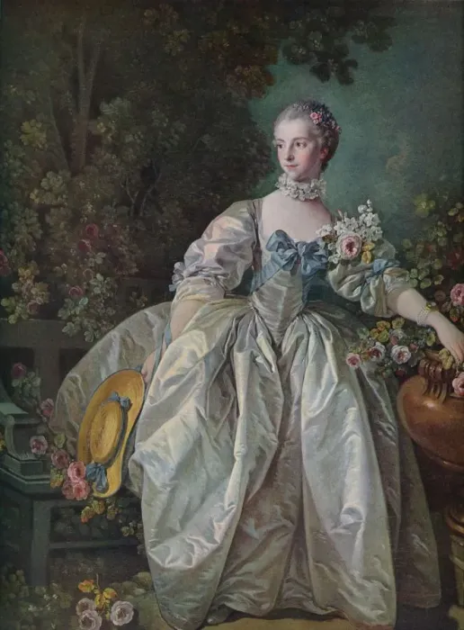 Framed Print : Madame Bergeret, 1766. Artist: Francois Boucher Framed Print : Madame Bergeret, 1766. Artist: Francois Boucher