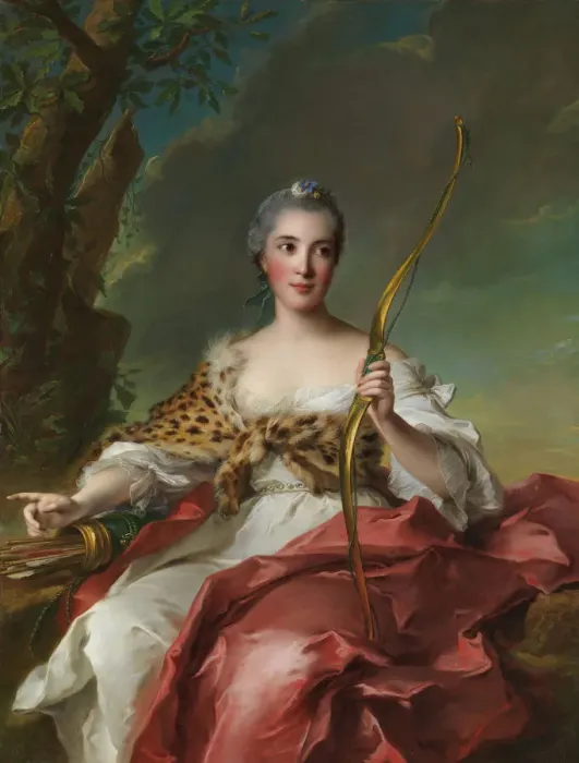 Framed Print : Madame Bergeret de Frouville as Diana, 1756. Creator: Jean-Marc Nattier Framed Print : Madame Bergeret de Frouville as Diana, 1756. Creator: Jean-Marc Nattier
