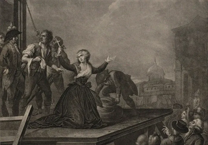 Framed Print : Madame Elisabeth de France, sister of the King, before the guillotine on 10th May 1794, c. 1795. Artist: Lasinio, Carlo (1759-1838) Framed Print : Madame Elisabeth de France, sister of the King, before the guillotine on 10th May 1794, c. 1795. Artist: Lasinio, Carlo (1759-1838)