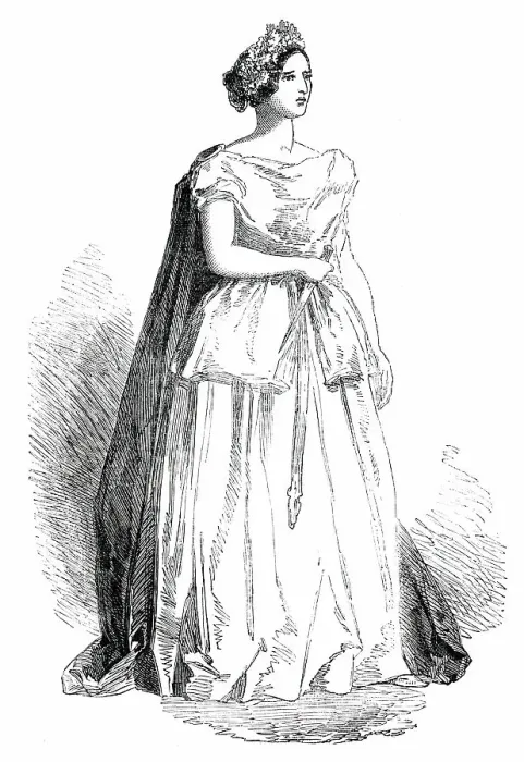 Framed Print : Madame Fiorentini, as Norma (at Her Majesty's Theatre), 1850. Creator: Unknown. Madame Fiorentini, as Norma (at Her Majesty's Theatre), 1850. Creator: Unknown Framed Print : Madame Fiorentini, as Norma (at Her Majesty's Theatre), 1850. Creator: Unknown. Madame Fiorentini, as Norma (at Her Majesty's Theatre), 1850. Creator: Unknown