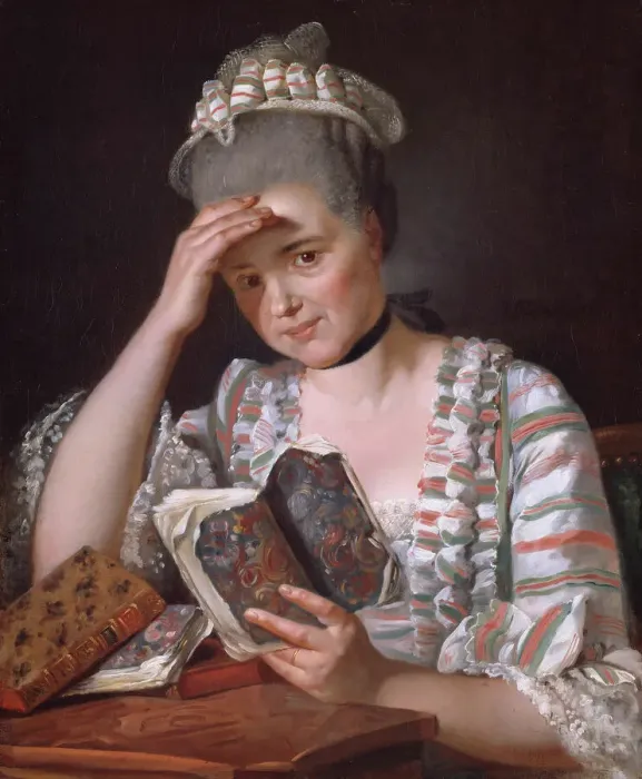Framed Print : Madame Francois Buron, 1769. Creator: Jacques-Louis David Framed Print : Madame Francois Buron, 1769. Creator: Jacques-Louis David