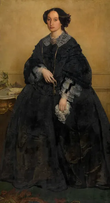 Framed Print : Madame Henri Leys-Van Haren, 1857. Creator: Joseph Lies Framed Print : Madame Henri Leys-Van Haren, 1857. Creator: Joseph Lies