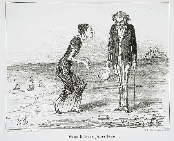 Madame la Baronne, j'ai bien l'honneur!, 1853. Creator: Honore Daumier