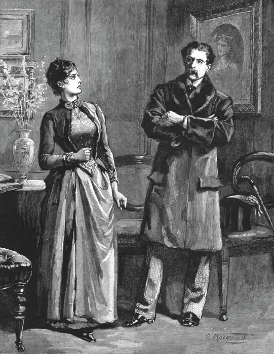 Framed Print : Madame Leroux'; By Francis Eleanor Trollope; Oh, make yourself easy, Mr. Rushmere, she said, fla Creator: Percy Macquoid Framed Print : Madame Leroux'; By Francis Eleanor Trollope; Oh, make yourself easy, Mr. Rushmere, she said, fla Creator: Percy Macquoid