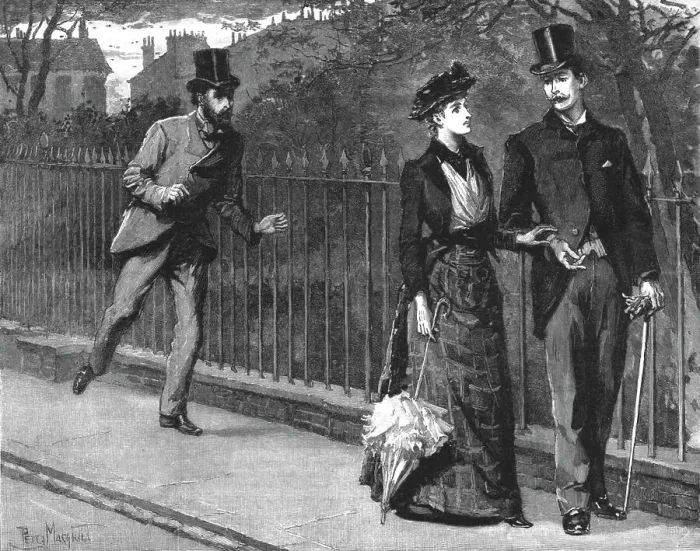 Framed Print : Madame Leroux'; By Francis Eleanor Trollope; Zephany sprang from it and came hastily towards them, Creator: Percy Macquoid Framed Print : Madame Leroux'; By Francis Eleanor Trollope; Zephany sprang from it and came hastily towards them, Creator: Percy Macquoid