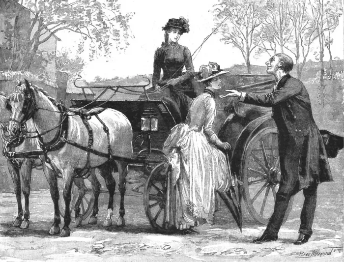 Framed Print : Madame Leroux';By Francis Eleanor Trollope;Mr. Shard conducted Mildred---very shy... 1890. Creator: Percy Macquoid Framed Print : Madame Leroux';By Francis Eleanor Trollope;Mr. Shard conducted Mildred---very shy... 1890. Creator: Percy Macquoid