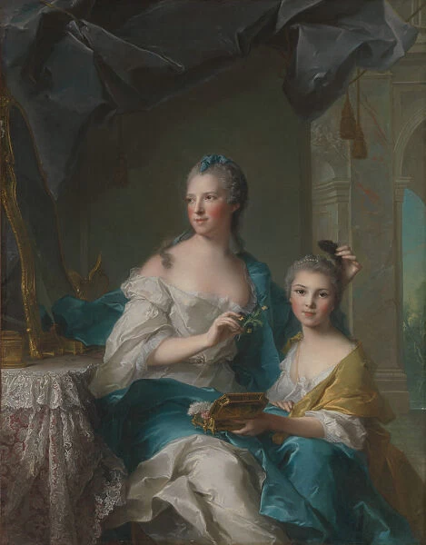 Madame Marsollier and Her Daughter, 1749. Creator: Jean-Marc Nattier