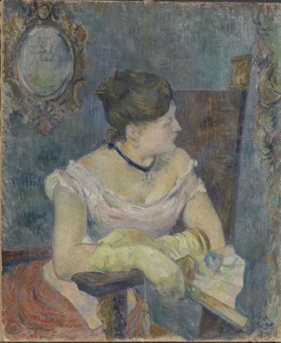 Framed Print : Madame Mette Gauguin in Evening Dress, 1884. Creator: Gauguin, Paul Eugene Henri (1848-1903) Framed Print : Madame Mette Gauguin in Evening Dress, 1884. Creator: Gauguin, Paul Eugene Henri (1848-1903)