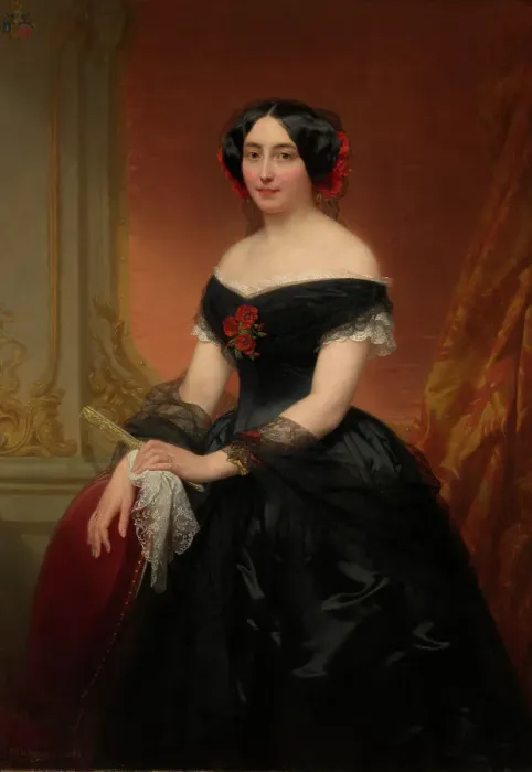 Framed Print : Madame Mols-de Brialmont, 1853. Creator: Nicaise de Keyser Framed Print : Madame Mols-de Brialmont, 1853. Creator: Nicaise de Keyser
