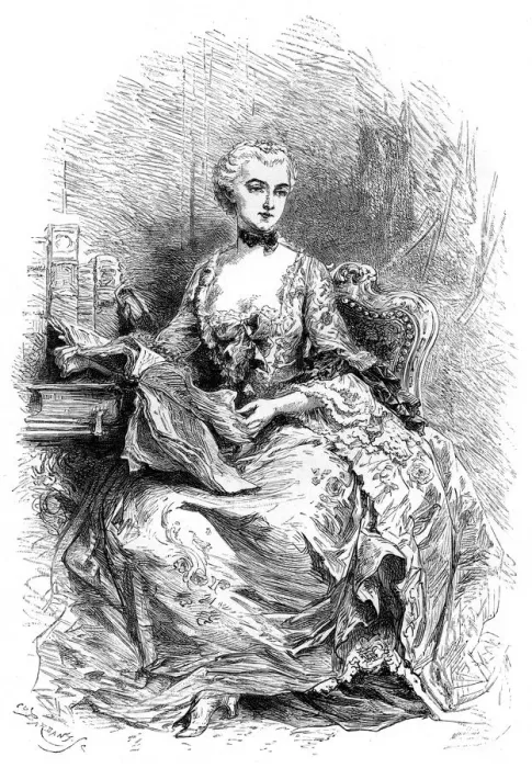 Framed Print : Madame de Pompadour. Artist: Barbant Framed Print : Madame de Pompadour. Artist: Barbant