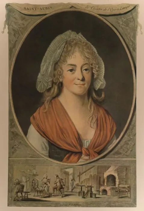 Framed Print : Madame Saint-Aubin, late 18th century, (1913). Artist: Pierre Michel Alix Framed Print : Madame Saint-Aubin, late 18th century, (1913). Artist: Pierre Michel Alix