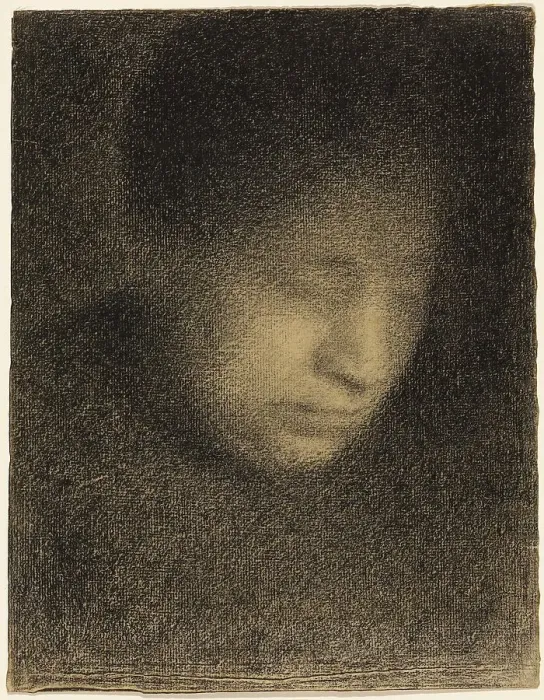 Framed Print : Madame Seurat, the Artist's Mother (Madame Seurat, mere), about 1882-1883. Creator: Georges-Pierre Seurat Framed Print : Madame Seurat, the Artist's Mother (Madame Seurat, mere), about 1882-1883. Creator: Georges-Pierre Seurat